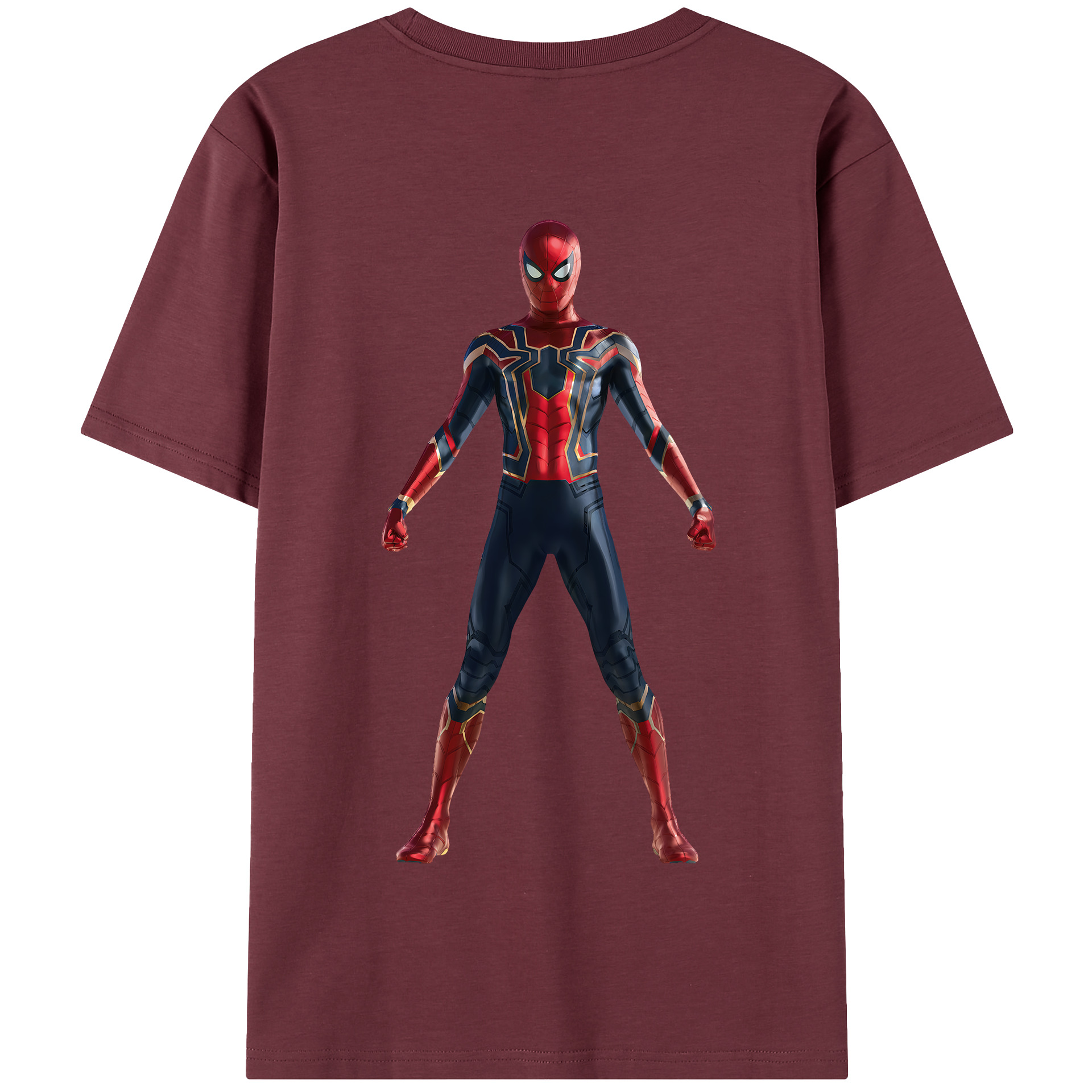 （画像用） Spider Man スパイダーマン 綿100％半袖Tシャツ（背面プリント）